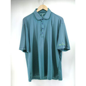 Horn‎ Legend Golf Shirt Mens Large Green Check Performance Luxury Polo